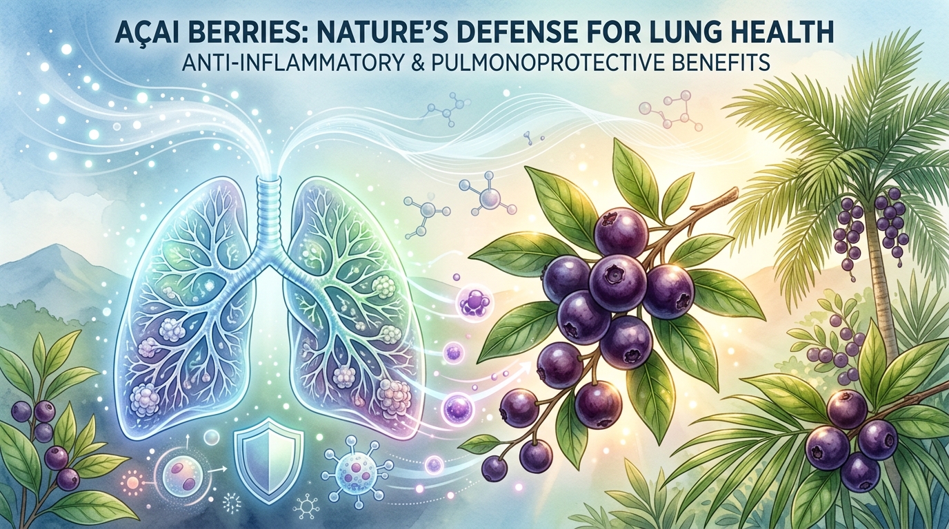 Açaí berries and their active anthocyanins providing natural pulmonoprotective benefits for lung defense and respiratory health